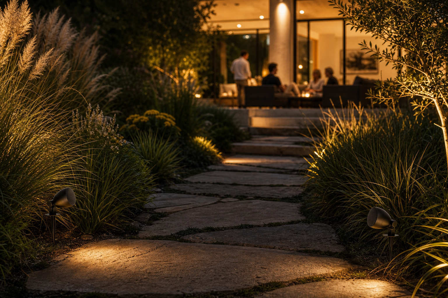 IO-SP3 3" landscape loudspeaker system installed for Gardens and Pathways